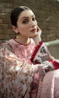 Shirt FULL EMBROIDERED FRONT DIGITAL PRINTED BACK AND SLEEVES EMBROIDERED DAMAN BORDER  Dupatta DIGITAL PRINTED CHIFFON DUPATTA  Trouser CAMBRIC TROUSER