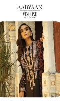 Sheesha Embroidered Jacquard Front Embroidered Jacquard Sleeves Embroidered Jacquard Shirt Back Digital Printed Jacquard Shawl Dyed Trouser Embroidered Borders 2 (Daman and Sleeves)