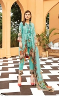 Exclusive Embroidered Lawn Embroidered Chiffon Dupatta Plain Trouser