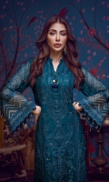 Embroidered Chiffon Front 0.8 MTR Embroidered Chiffon Back 0.8 MTR Embroidered Chiffon Sleeves 0.66 MTR Embroidered Net Dupatta 2.5 Yard Dyed Raw Silk Trouser 2.5 Yard Embroidered Border For Front 0.8 MTR Embroidered Border For Back 0.8 MTR Embroidered Border For Sleeves 1 MTR