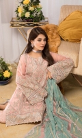Embroidered Organza Shirt Embroidered Chiffon Dupatta Raw Silk Trouser Inner Included