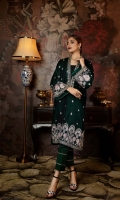 Embroidered Velvet Shirt  Raw Silk Trouser