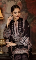 Embroidered Velvet Shirt  Raw Silk Trouser