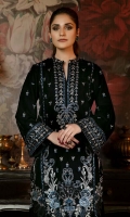 Embroidered Velvet Shirt  Raw Silk Trouser