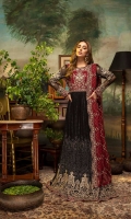 Schiffli Embroidered Chiffon Front 1.25 MTR Embroidered Chiffon Back 1.25 MTR Embroidered Chiffon Sleeves 0.66 MTR Embroidered Chiffon Dupatta 2.5 Yard Dyed Raw Silk Trouser 2.5 Yard Dyed Chiffon Panel For Blouse 1 Yard Embroidered Border 1 For Front 1.25 MTR Embroidered Border2 For Front 1.25 MTR Embroidered Border For Back 1.25 MTR Embroidered Border For Sleeves 1 MTR Embroidered Motifs For Sleeves 2 PC Embroidered Front Body Panel 1 PC Embroidered Back Body Panel 1 PC