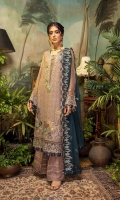 Schiffli Embroidered Chiffon Front 0.8 MTR Embroidered Chiffon Back 0.8 MTR Embroidered Chiffon Sleeves 0.66 MTR Embroidered Chiffon Dupatta 2.5 Yard Dyed Raw Silk Trouser 2.5 Yard Embroidered Patch And Motifs For Front 3 PC Embroidered Border For Front 0.8 MTR Embroidered Border For Back 0.8 MTR Embroidered Border And Patti For Sleeves 1 MTR Embroidered Patti For Neck 1.2 MTR