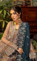 Schiffli Embroidered Chiffon Front 0.8 MTR Embroidered Chiffon Back 0.8 MTR Embroidered Chiffon Sleeves 0.66 MTR Embroidered Chiffon Dupatta 2.5 Yard Dyed Raw Silk Trouser 2.5 Yard Embroidered Patch And Motifs For Front 3 PC Embroidered Border For Front 0.8 MTR Embroidered Border For Back 0.8 MTR Embroidered Border And Patti For Sleeves 1 MTR Embroidered Patti For Neck 1.2 MTR