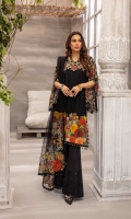 Schiffli Embroidered Lawn Front 1 YardDyed Lawn Back 1.25 MTREmbroidered Lawn Sleeves 0.66 MTRDyed Cotton Trouser 2.5 YardEmbroidered Net Dupatta 2.5 YardEmbroidered Yolk For Front & Back 2...