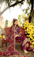 Digital Printed Lawn Front 1.25 MTR Digital Printed Lawn Back 1.25 MTR Digital Printed Lawn Sleeves 0.66 MTR Dyed Cotton Trouser 2.5 Yard Embroidered Cotton Net Dupatta 2.5 Yard Embroidered Motifs For Front 3 PC Embroidered Border For Front 0.8 MTR Embroidered Border For Sleeves 1 MTR Embroidered Motifs For Trouser 2 PC