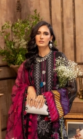 Embroidered Lawn Front 1.2 MTR Embroidered Lawn Back 1.2 MTR Embroidered Chiffon Sleeves 0.66 MTR Embroidered Cotton Trouser 2.5 Yard Embroidered Net Dupatta 2.5 Yard Embroidered Border1 For Front 0.8 MTR Embroidered Border2 For Front 0.8 MTR Embroidered Border3 For Front 0.8 MTR Embroidered Patti For Front 2.5 MTR Embroidered Patti For Back 2.5 MTR Embroidered Border1 For Sleeves 1 MTR Embroidered Border2 For Sleeves 1 MTR Embroidered Border3 For Sleeves 1 MTR Embroidered Patti For Sleeves 3 MTR