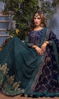 Schiffli Embroidered Chiffon Front 1.25 MTR Embroidered Chiffon Back 1.25 MTR Embroidered Chiffon Sleeves 0.66 MTR Embroidered Chiffon Dupatta 2.5 Yard Dyed Raw Silk Trouser 2.5 Yard Dyed Chiffon Panel For Blouse 1 Yard Embroidered Border1 For Front 1.25 MTR Embroidered Border2 For Front 1.25 MTR Embroidered Border For Back 1.25 MTR Embroidered Border For Sleeves 1 MTR Embroidered Motifs For Sleeves 2 PC Embroidered Front Body Panel 1 PC Embroidered Back Body Panel 1 PC