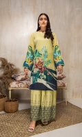 Digital Printed Lawn Shirt  Schiffli Embroidered Trouser