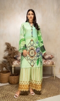 Digital Printed Lawn Shirt  Schiffli Embroidered Trouser