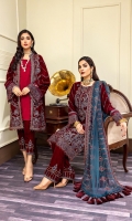 Velvet Embroidered Panel 1 For Front (0.4 MTR) Velvet Embroidered Panel 2 For Front (0.4 MTR) Plain Velvet Back (0.8 MTR) Velvet Embroidered Sleeves (0.66 MTR) Velvet Embroidered Trouser (2.5 Yard) Embroidered Net Dupatta (2.5 Yard) Velvet Embroidered Patti For Front (2 MTR) Velvet Embroidered Border For Front (0.8 MTR) Velvet Embroidered Border For Back (0.8 MTR) Velvet Embroidered Border For Sleeves (1 MTR)