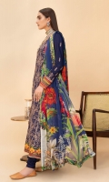 Embroidered Linen Front Embroidered Linen Back Embroidered Organza Front Border Embroidered Organza Neckline Finishing Embroidered Linen Sleeves Embroidered Organza Sleeve Patch Linen Pants Digital Print Chiffon Dupatta