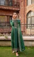Embroidered Lawn Front Embroidered Organza Neckline Patch Embroidered Lawn Back Embroidered Lawn Front Hem (Border) Embroidered Lawn Sleeves Embroidered Lawn Sleeve Patch Cotton Pants Embroidered Chiffon Dupatta