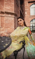 Embroidered Lawn Front Embroidered Lawn Back Embroidered Organza Front and Back Hem (Border) Embroidered Lawn Sleeves Embroidered Organza Sleeve Patch Cotton Pants Digital Print Chiffon Dupatta
