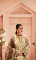 Embroidered Organza Front Embroidered Organza Back Embroidered Organza Front and Back Hem (Border) Embroidered Organza Sleeves Embroidered Organza Sleeve Patch Cotton Silk Lining Raw Silk Pants Organza Jacquard Dupatta Embroidered Organza Dupatta Border