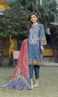 Embroidered Karandi Shirt Printed Wool Shawl Dyed Trouser