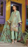 Embroidered Karandi Shirt Printed Wool Shawl Dyed Trouser