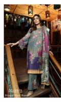 Embroidered Karandi Shirt Printed Wool Shawl Dyed Trouser