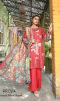 Embroidered Karandi Shirt Printed Wool Shawl Dyed Trouser