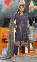 Embroidered Karandi Shirt Printed Wool Shawl Dyed Trouser