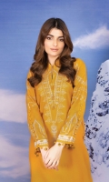 Shirt: Printed Karandi Shirt 3.12 Meters Fabric: Karandi  Trouser: Dyed Karandi Trouser Fabric: Karandi