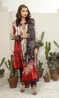 Printed Net Dupatta Printed Lawn Shirt Sleeves 3.12 Meters Dyed Cambric Trouser