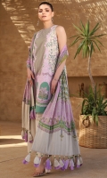 Printed Broshia Dupatta Printed Lawn Shirt 3.12 Meters Dyed Cambric Trouser