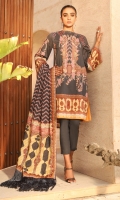 Printed Doria Dupatta Printed Lawn Shirt 3.12 Meters Dyed Cambric Trouser