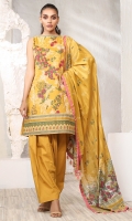 Printed Broshia Dupatta Printed Lawn Shirt 3 Meters Dyed Cambric Trouser