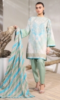 Printed Doria Dupatta Printed Lawn Shirt 3.12 Meters Dyed Cambric Trouser