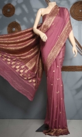 Banarsi Embroidered Chiffon Unstitched Saree