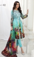 Shirt: Digital Printed Lawn Dupatta: Digital Printed Lawn Trouser: Dyed Cotton