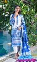 Shirt: Printed Cambric (3 meters) Dupatta: Lawn Doriya Jacquard Dupatta (2.5 meters) Trouser: Dyed Cambric (2.5 meters)