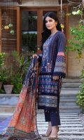 Shirt: Printed Cambric (3 meters) Dupatta: Lawn Doriya Jacquard Dupatta (2.5 meters) Trouser: Dyed Cambric (2.5 meters)