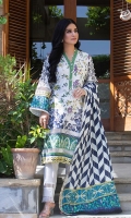 Shirt: Printed Cambric (3 meters) Dupatta: Lawn Doriya Jacquard Dupatta (2.5 meters) Trouser: Dyed Cambric (2.5 meters)