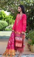 Shirt: Printed Cambric (3 meters) Dupatta: Lawn Doriya Jacquard Dupatta (2.5 meters) Trouser: Dyed Cambric (2.5 meters)