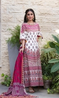 Shirt: Printed Cambric (3 meters) Dupatta: Lawn Doriya Jacquard Dupatta (2.5 meters) Trouser: Dyed Cambric (2.5 meters)