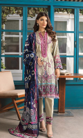 Shirt: Printed Lawn Shirt Dupatta: Printed Lawn Dupatta Trouser: Cambric Trouser