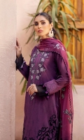 Shirt: Digital Printed Lawn Dupatta: Digital Printed Silk Trouser: Dyed Cambric  Embroidery Details: Thread and Tilla Embroidered Gala on Shirt Thread and Tilla Embroidered Daman on Shirt Thread and Tilla Embroidered Dupatta Thread Embroidered Border of Dupatta