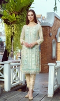 Front: Full Embroidered Sleeves: Embroidered Back: Plain Dyed Back Embroidery: Thread Embroidery with Sequin Details.