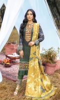 Shirt: Digital Printed Cottel Linen Dupatta: Digital Printed Twill Wooven Shawl Trouser: Dyed Linen  EMBROIDERY DETAILS : Embroidered Daman on Shirt Embroidered Neckline on Tissue Embroidered Trouser Border on Tissue