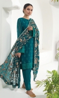 Embroidered Chiffon Shirt Front Embroidered Chiffon Back Embroidered Chiffon Sleeves Embroidered Chiffon Chiffon Dupatta Dyed Trouser