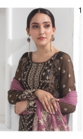 Embroidered Chiffon Shirt Front Embroidered Chiffon Back Embroidered Chiffon Sleeves Embroidered Chiffon Chiffon Dupatta Dyed Trouser