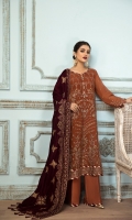 Embroidered Chiffon Front  Embroidered Chiffon Back Embroidered Chiffon Front + Back Body Embroidered Chiffon Front + Back Patch  Embroidered Chiffon Sleeves Embroidered Micro Velvet 9000 Shawl Dyed Raw Silk Trouser