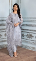 Embroidered Chiffon Front  Embroidered Chiffon Back Embroidered Chiffon Sleeves Embroidered Chiffon Right + Left Kalli Embroidered Chiffon Front + Back Patch 2 Embroidered Organza Dupatta Dyed Raw Silk Trouser