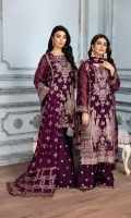 Embroidered Chiffon Front Center Panel Embroidered Chiffon Right + Left Panel Embroidered Chiffon Front + Back Patch 2 Embroidered Chiffon Back Embroidered Chiffon Sleeves Embroidered Chiffon Pallu Dupatta Embroidered  Chiffon Trouser Patch Embroidered Russian Grip Trouser
