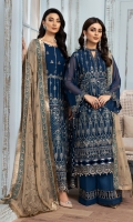 Embroidered Chiffon Front  Embroidered Chiffon Back Embroidered Chiffon Front + Back Body Embroidered Chiffon Front + Back Patch 2 Embroidered Chiffon Sleeves Embroidered Chiffon Dupatta Dyed Russian Grip Trouser